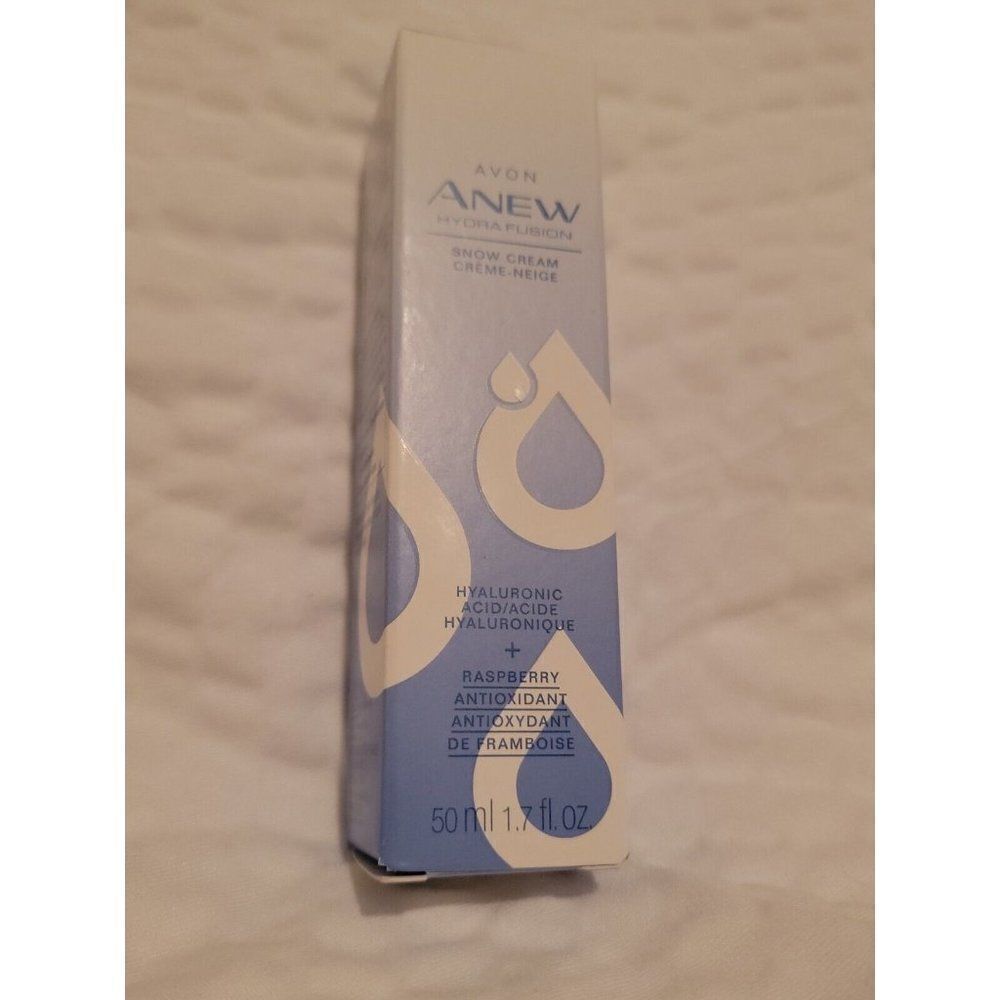 AVON 1.7 oz Anew Hydra Fusion Snow Cream  Hyaluronic Acid Raspberry 50ml New